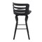 Armen Living Verne 30" Swivel Gray Faux Leather and Black Wood Bar Stool LCVRBABLGR30 - alternate 5